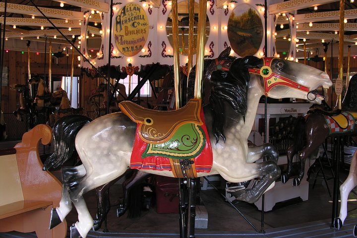 White Dapple Horse on 1916 Herschell carousel